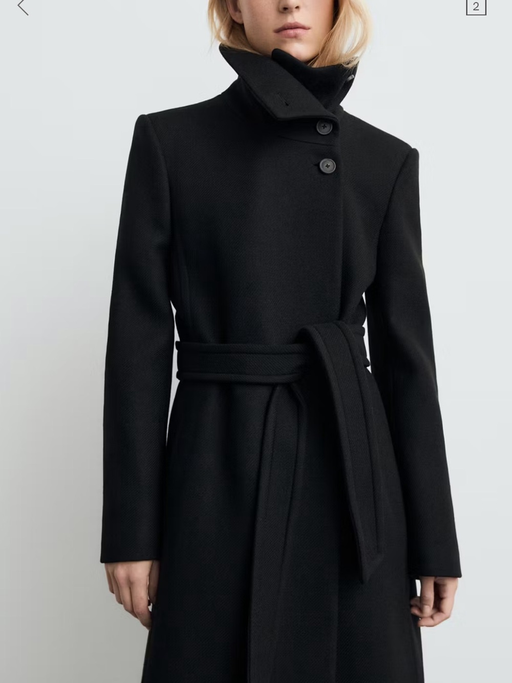 Mango Manteco Wool Coat With Belt